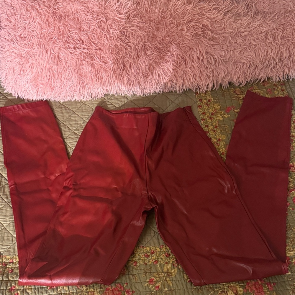 Women's Red Straight Leg Pants